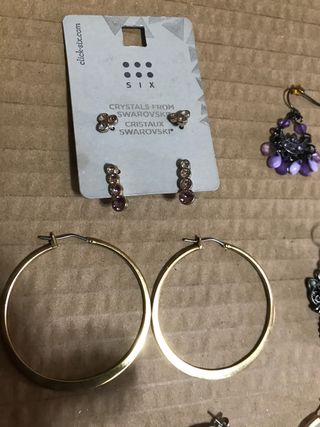 Lote pendientes bisutería