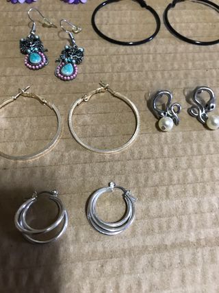 Lote pendientes bisutería