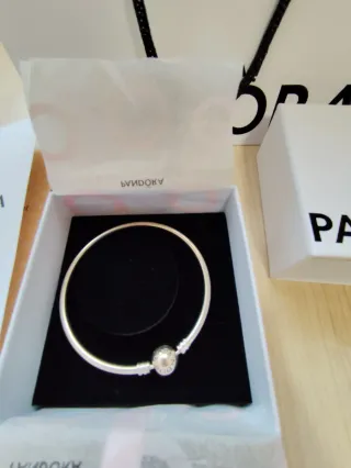 Pulsera Pandora Rígida Plata