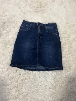 Falda vaquera mini azul