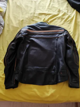 Chaqueta de cuero para moto mujer XL