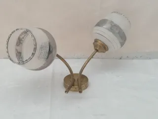 Aplique pared Mid Century cristal metal