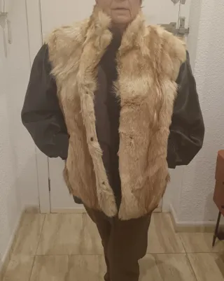 Chaqueta de piel y pelo