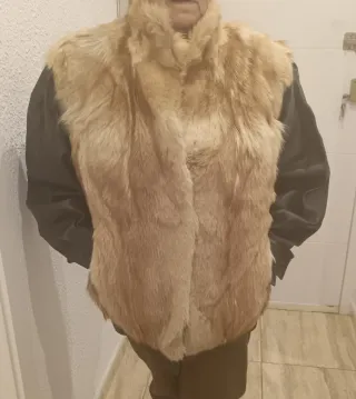 Chaqueta de piel y pelo