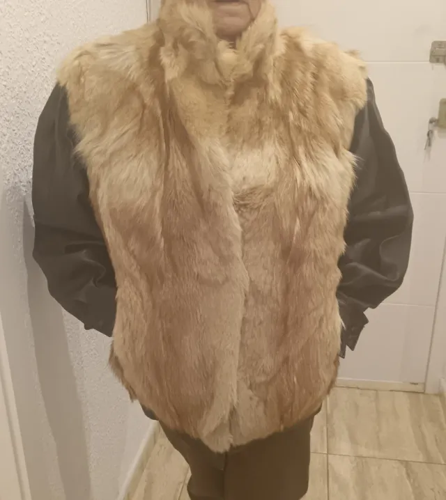 Chaqueta de piel y pelo