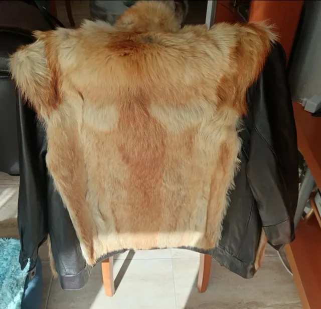Chaqueta de piel y pelo