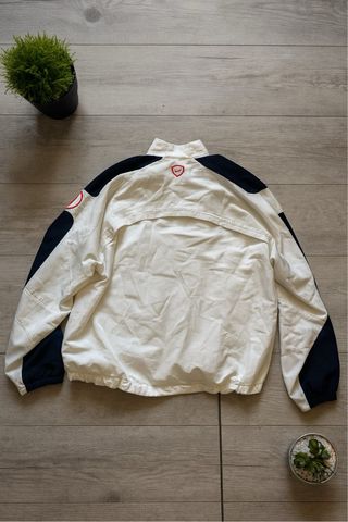 Giacca sportiva Nike bianca e blu vintage