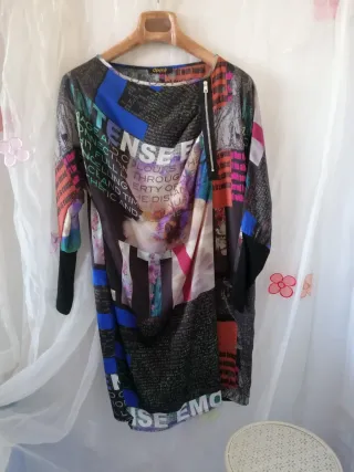 Abito  fantasia stampa vivace donna 42