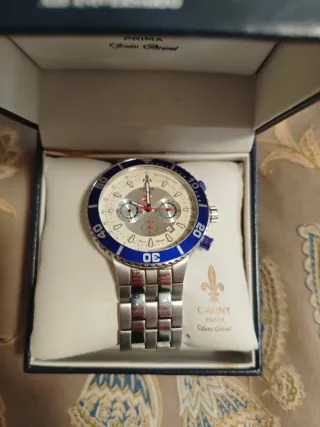 Reloj Cauny Prima Caballero Cronógrafo Azul