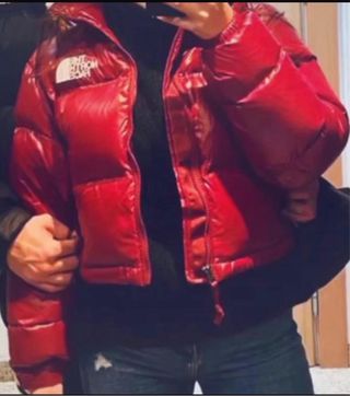 Plumas corto The North Face rojo