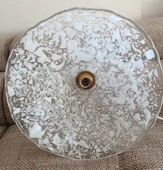 Murano Lampadario scaglie bianco-latte Nuova