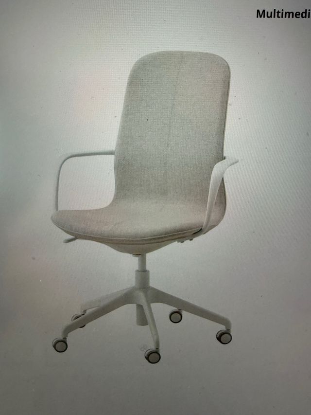 Sedia da ufficio grigia e bianca