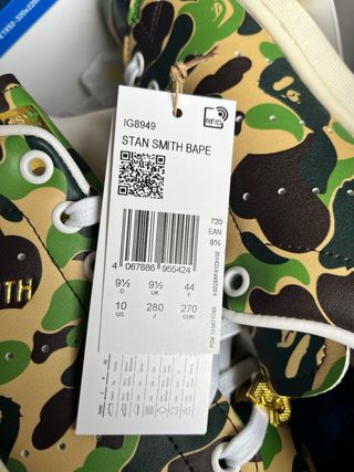 Adidas Stan Smith x BAPE 44 EU