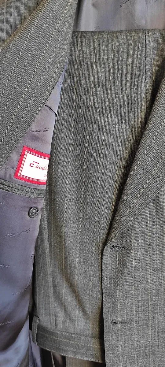 Traje Emidio Tucci Raya/Cuadros Gris