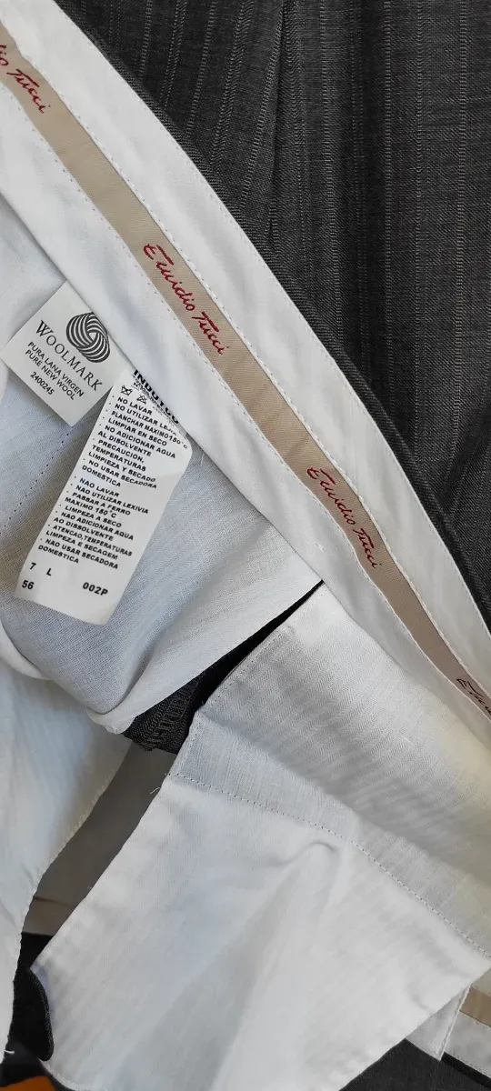 Traje Emidio Tucci Raya/Cuadros Gris