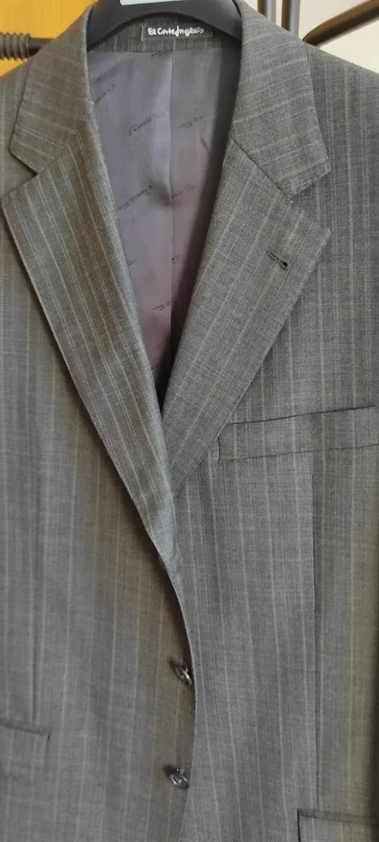 Traje Emidio Tucci Raya/Cuadros Gris