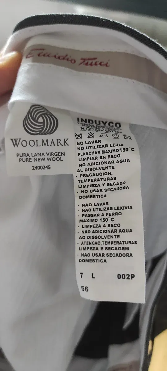 Traje Emidio Tucci Raya/Cuadros Gris