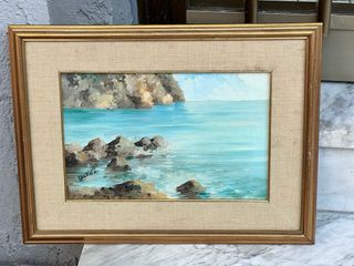 Quadro Olio 30x40 Mare Roccioso