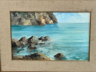 Quadro Olio 30x40 Mare Roccioso