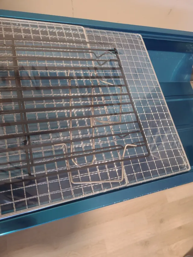 Barbacoa Plegable Azul y Plateada