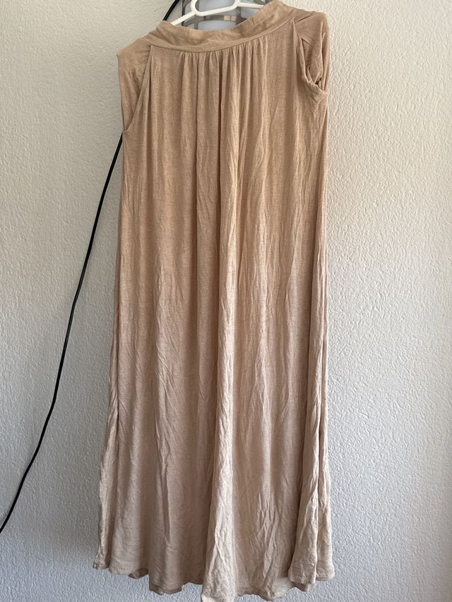 Falda larga beige talla única