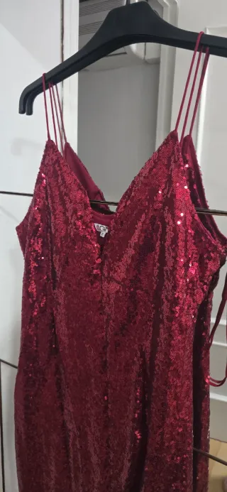 Vestido fiesta lentejuelas rojo sin estrenar