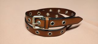 Cintura donna in vero cuoio colore marrone