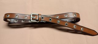 Cintura donna in vero cuoio colore marrone