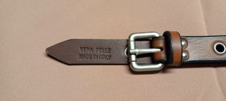 Cintura donna in vero cuoio colore marrone