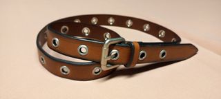 Cintura donna in vero cuoio colore marrone