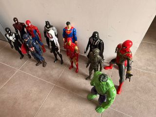 Lote 12 Figuras 30cm Marvel/DC