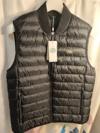 Chaleco acolchado Lacoste negro