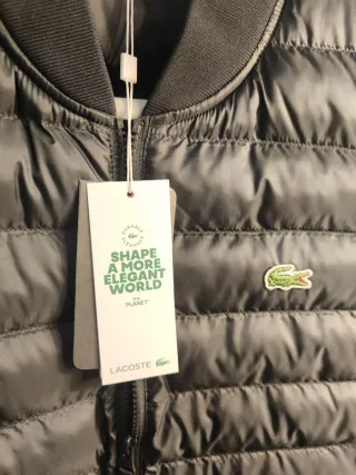 Chaleco acolchado Lacoste negro