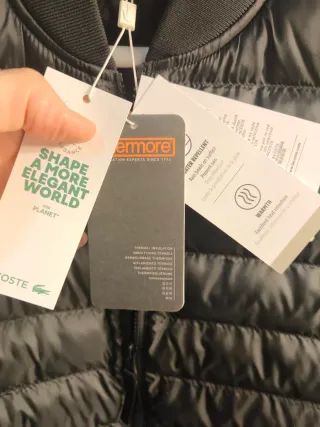 Chaleco acolchado Lacoste negro