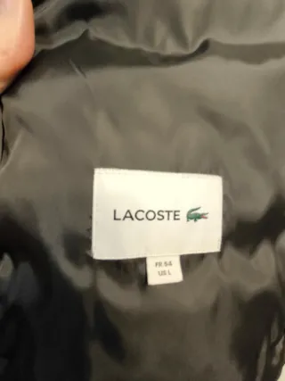 Chaleco acolchado Lacoste negro
