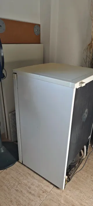 Nevera pequeña blanca