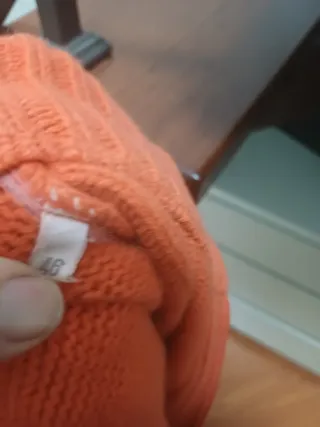 Cardigan in pura lana e cashmere arancione