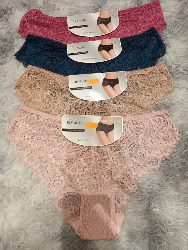 Lote 4 bragas encaje Dinarose Talla XL