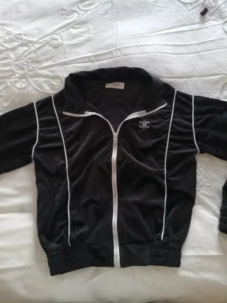 Sudadera Celine Cremallera Negra