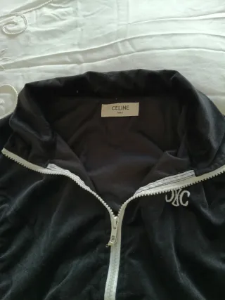 Sudadera Celine Cremallera Negra