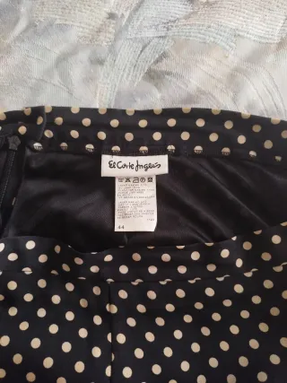 Falda lunares negra y beige