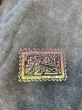 Sudadera Rusty Negra Desgastada