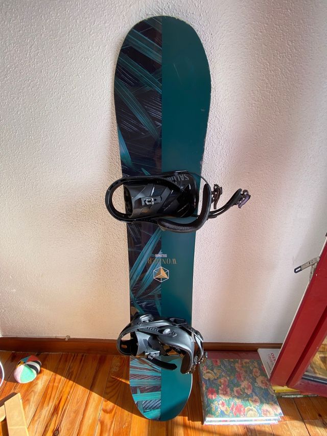 Tabla snow con fijaciones