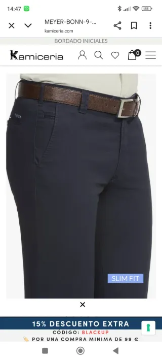 Pantalones Meyer Slim Fit Talla 42