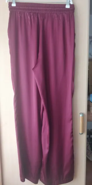 Pantalón palazzo granate