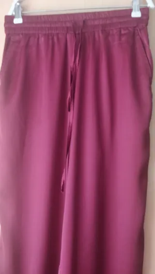 Pantalón palazzo granate