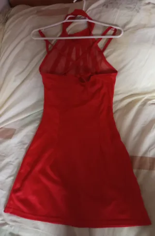 Vestido elástico rojo talla S