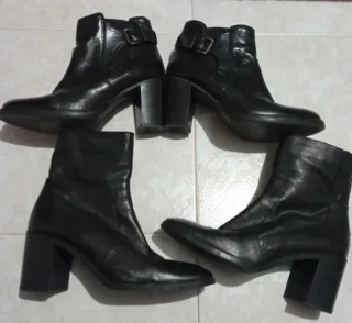 Lote botines tacón negros talla 37