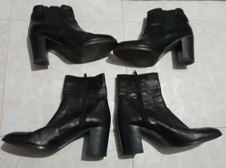 Lote botines tacón negros talla 37