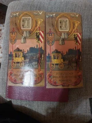 2 Postales Antiguas Filatelia Núremberg